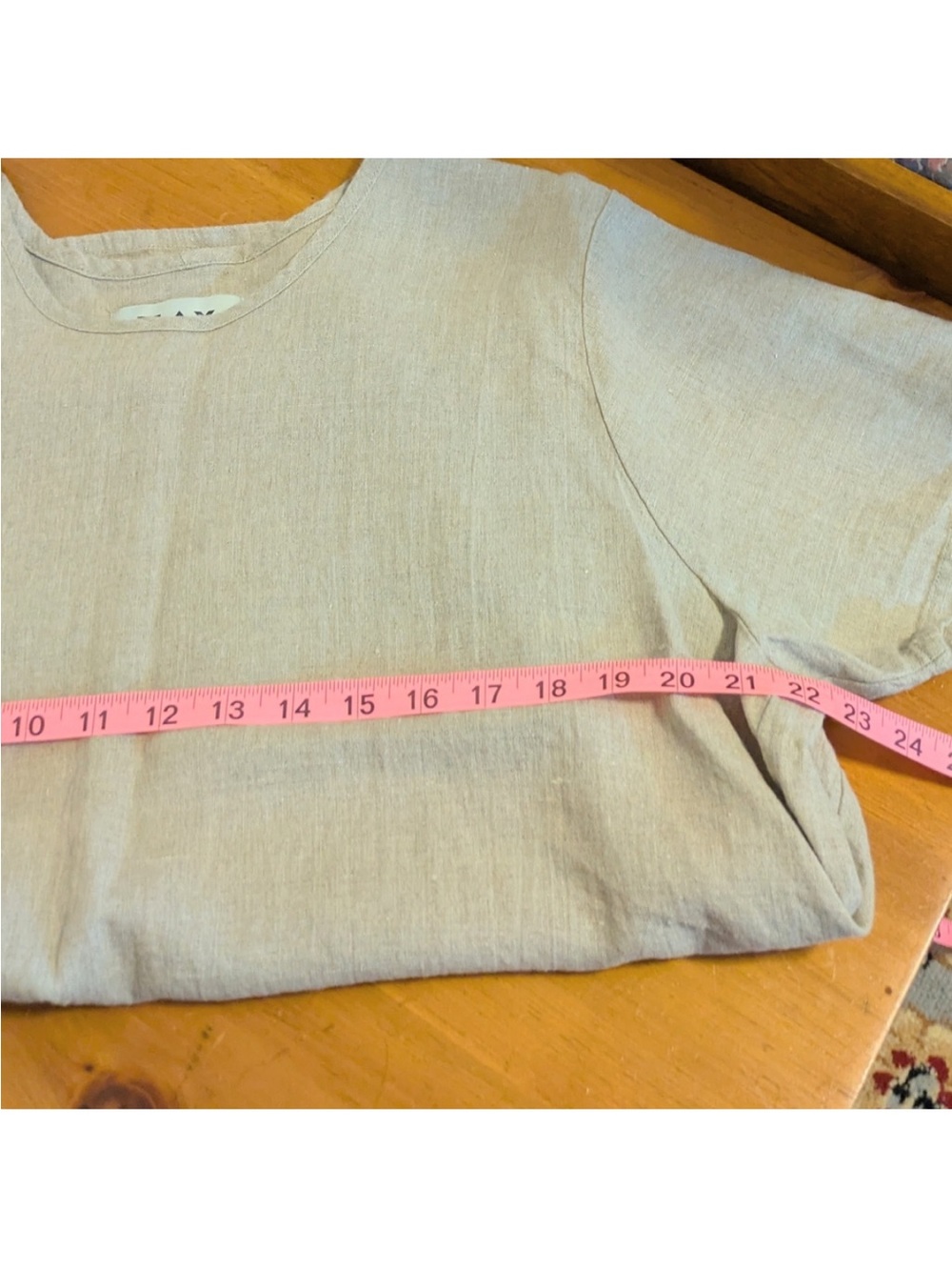 Flax Linen Top Boxy T-shirt - Picture 8 of 8